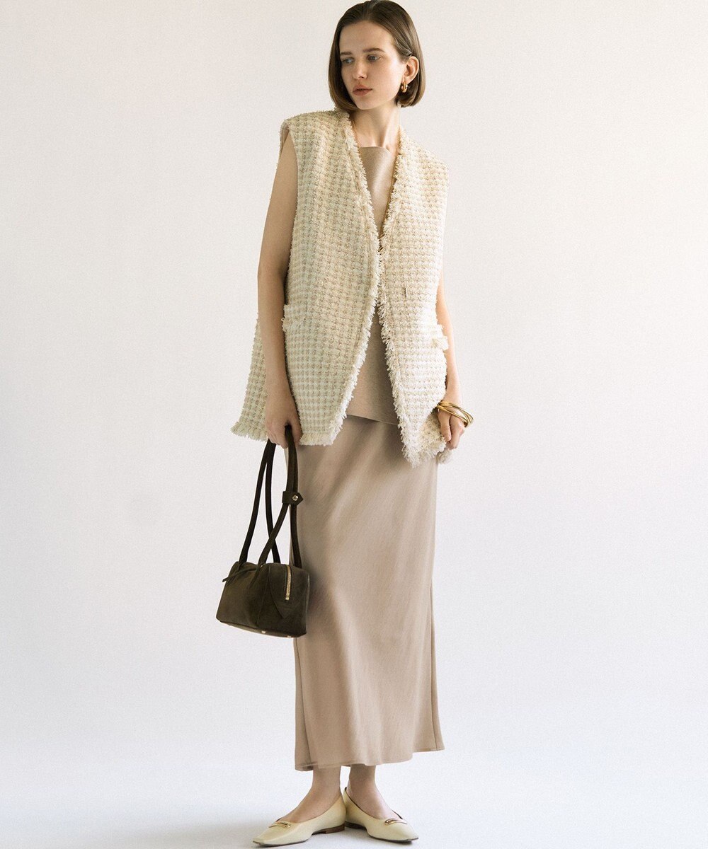 23区 【洗える】シャイニーシアー ニット キャミソール 