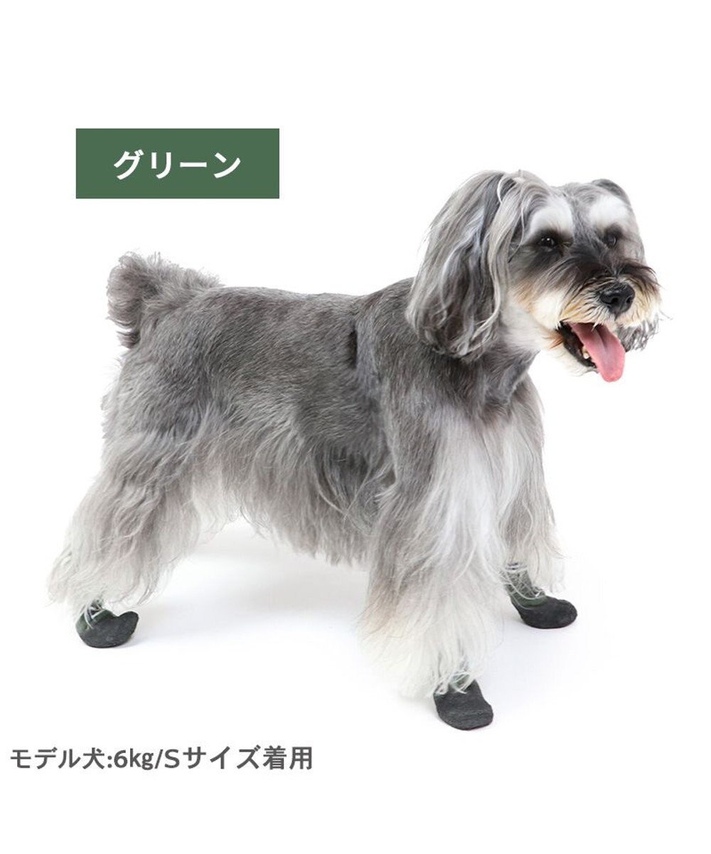 PET PARADISE 犬 靴 靴下 フィットシューズ 【Ｓ】 グリーン ブラウン 