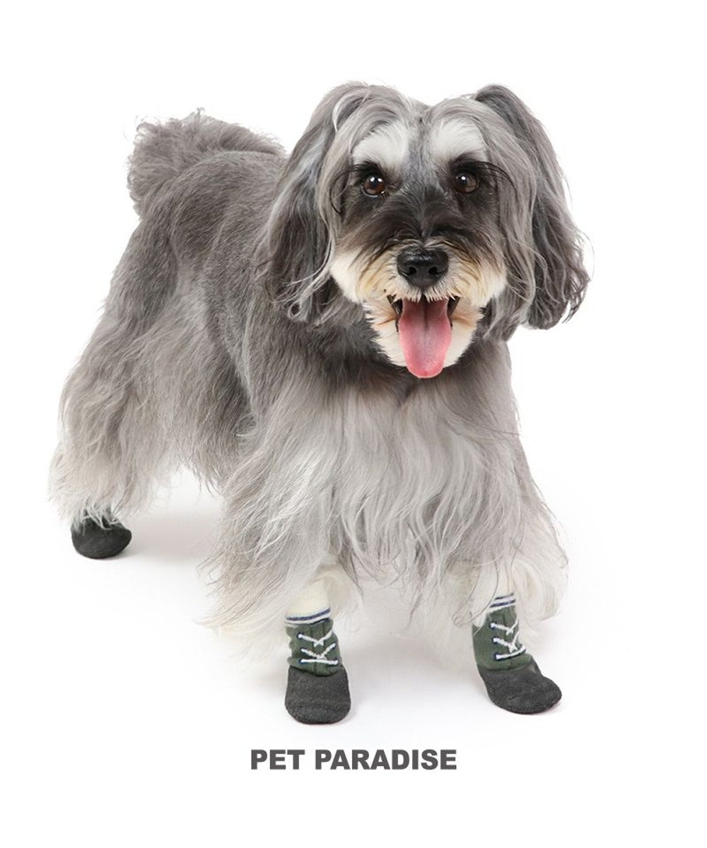 PET PARADISE 犬 靴 靴下 フィットシューズ 【Ｓ】 グリーン ブラウン グリーン