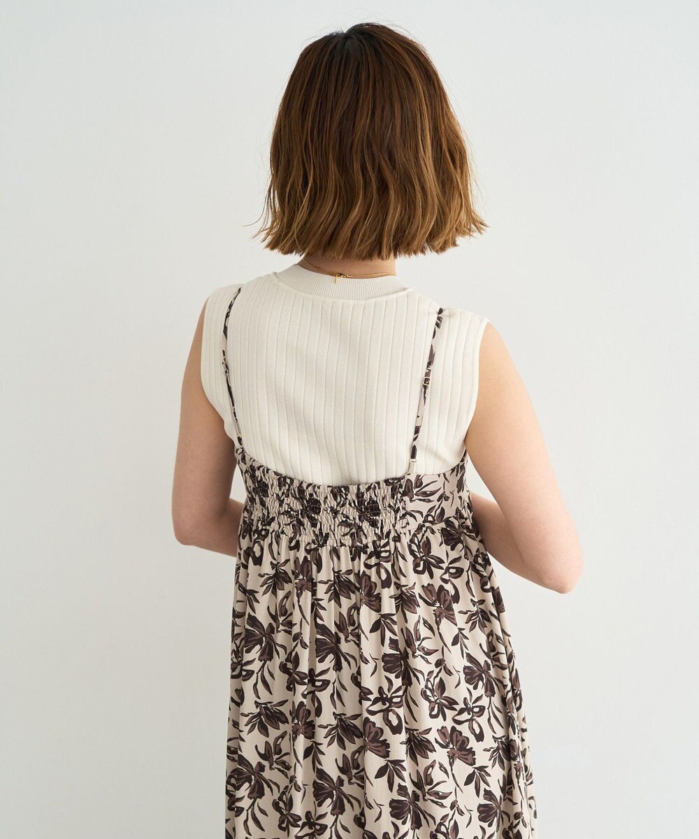 YECCA VECCA アートプリントキャミワンピース 