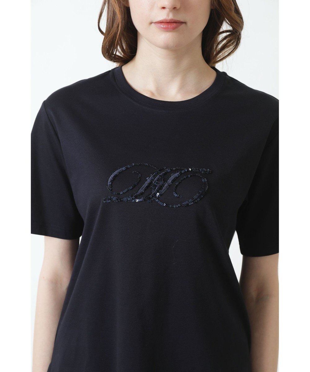 DAKS ロゴ スパンコール Tシャツ 