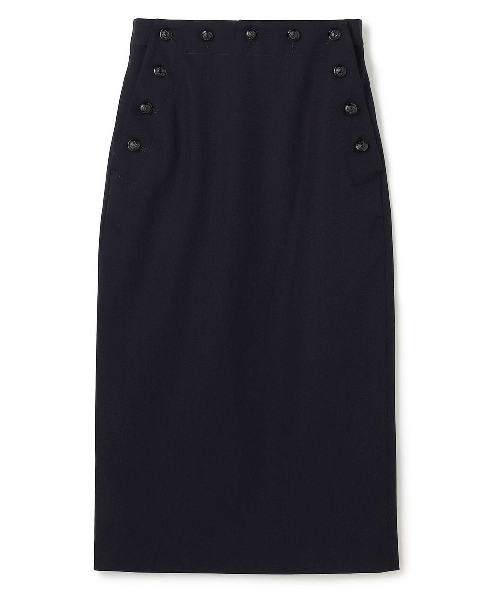 BEIGE， LAZUL / マリンボタンIラインスカート 