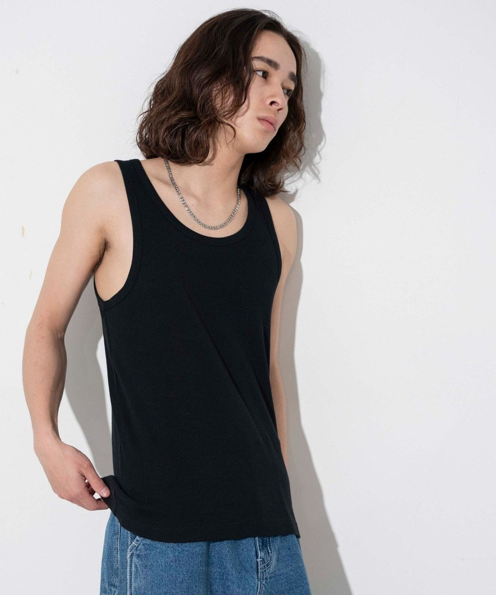 WEGO 【綿100%】リブタンクトップ 