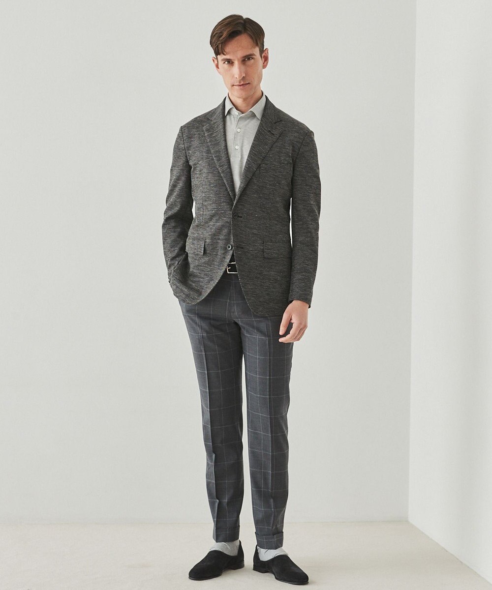 GOTAIRIKU ロングセラー【洗える/折り目加工/シワになりにくい/ウエストアジャスター】ウォッシャブル サマーウール100％パンツ_限定色(ノータック)23/24年モデル 