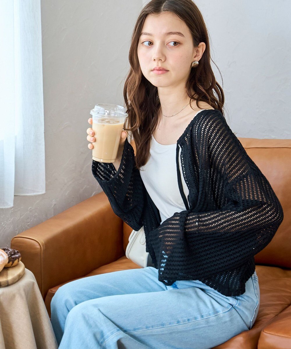 WEGO メッシュリボンカーディガン 