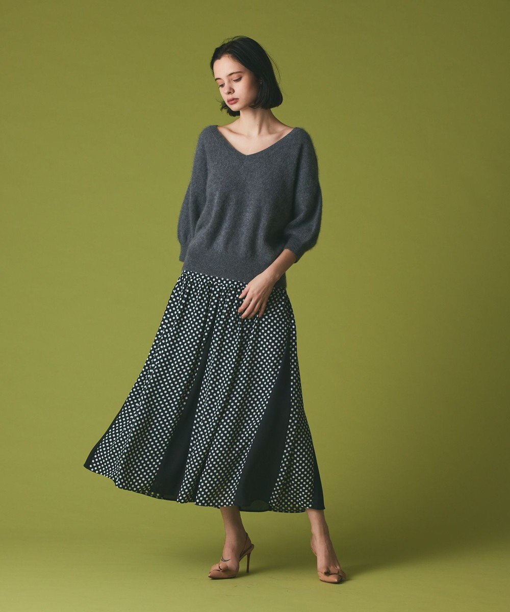 GRACE CONTINENTAL ドットコンビスカート 