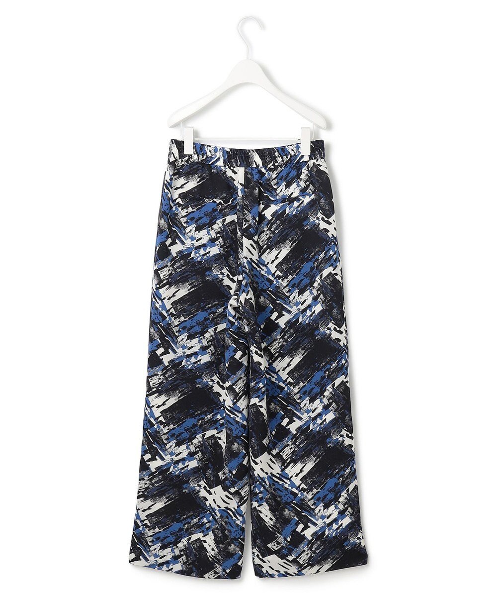 ICB L 【洗える】 ブラッシュプリント ワイドパンツ 