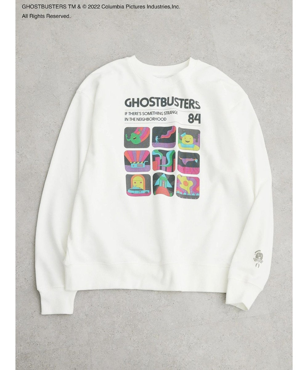 Green Parks ＧＨＯＳＴＢＵＳＴＥＲＳ／レトロプリントスウェット Off White