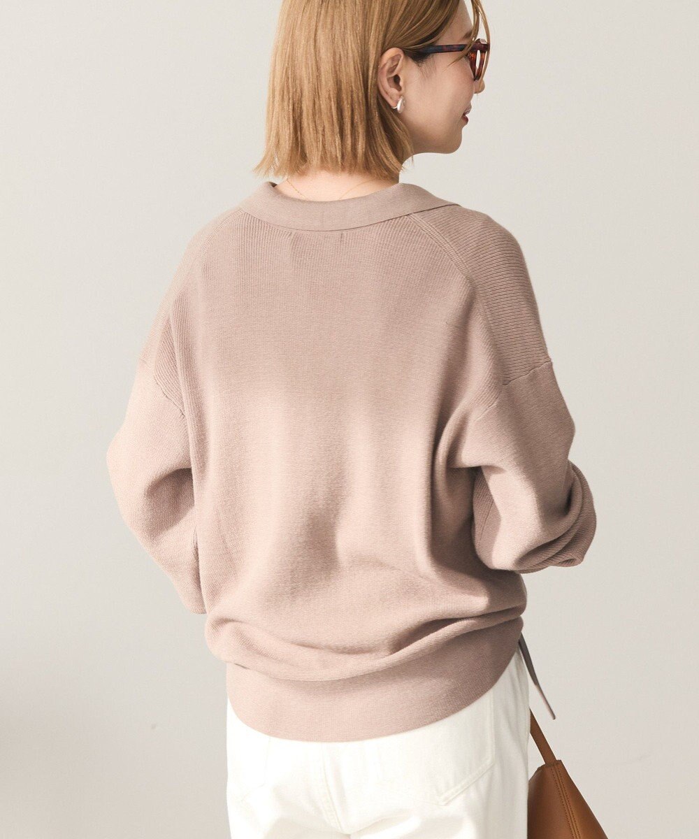 AMERICAN HOLIC バイパチ片畦衿付きニットプルオーバー 