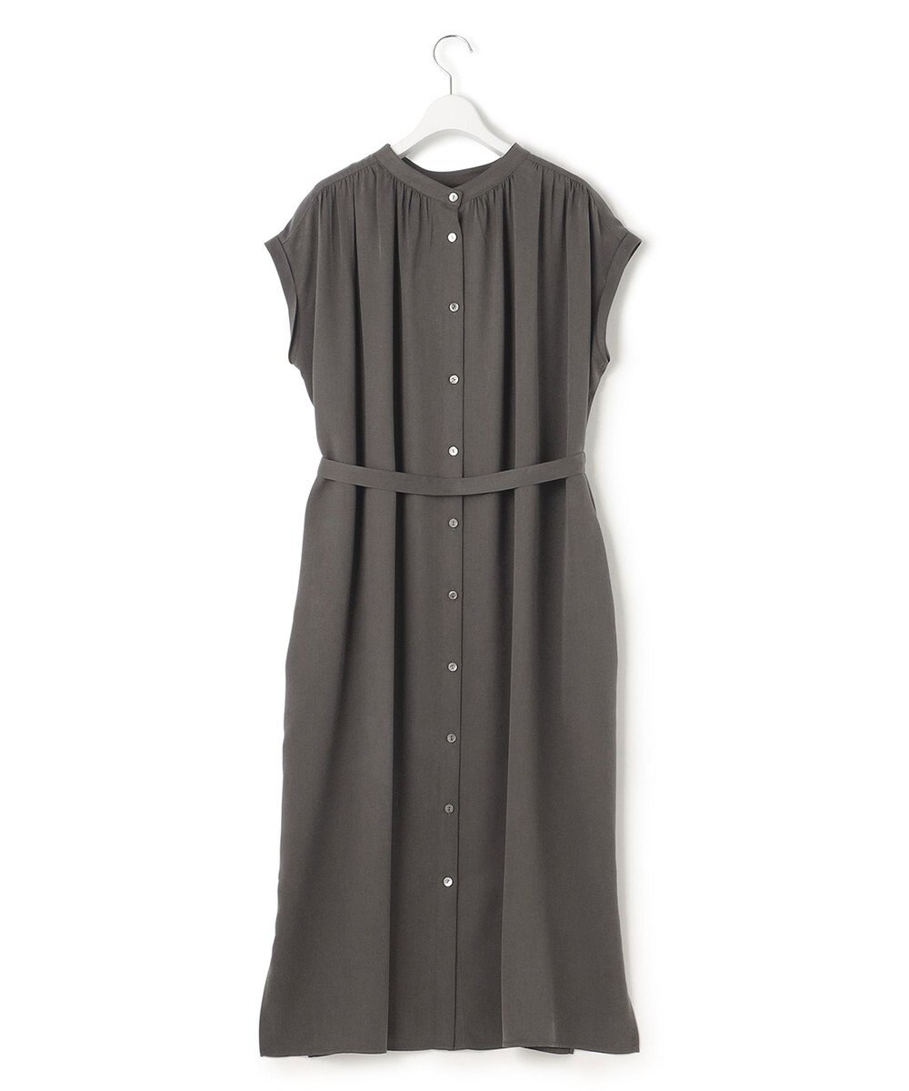 23区 L 【前後着用可能】フィブリルツイル ギャザー ワンピース 