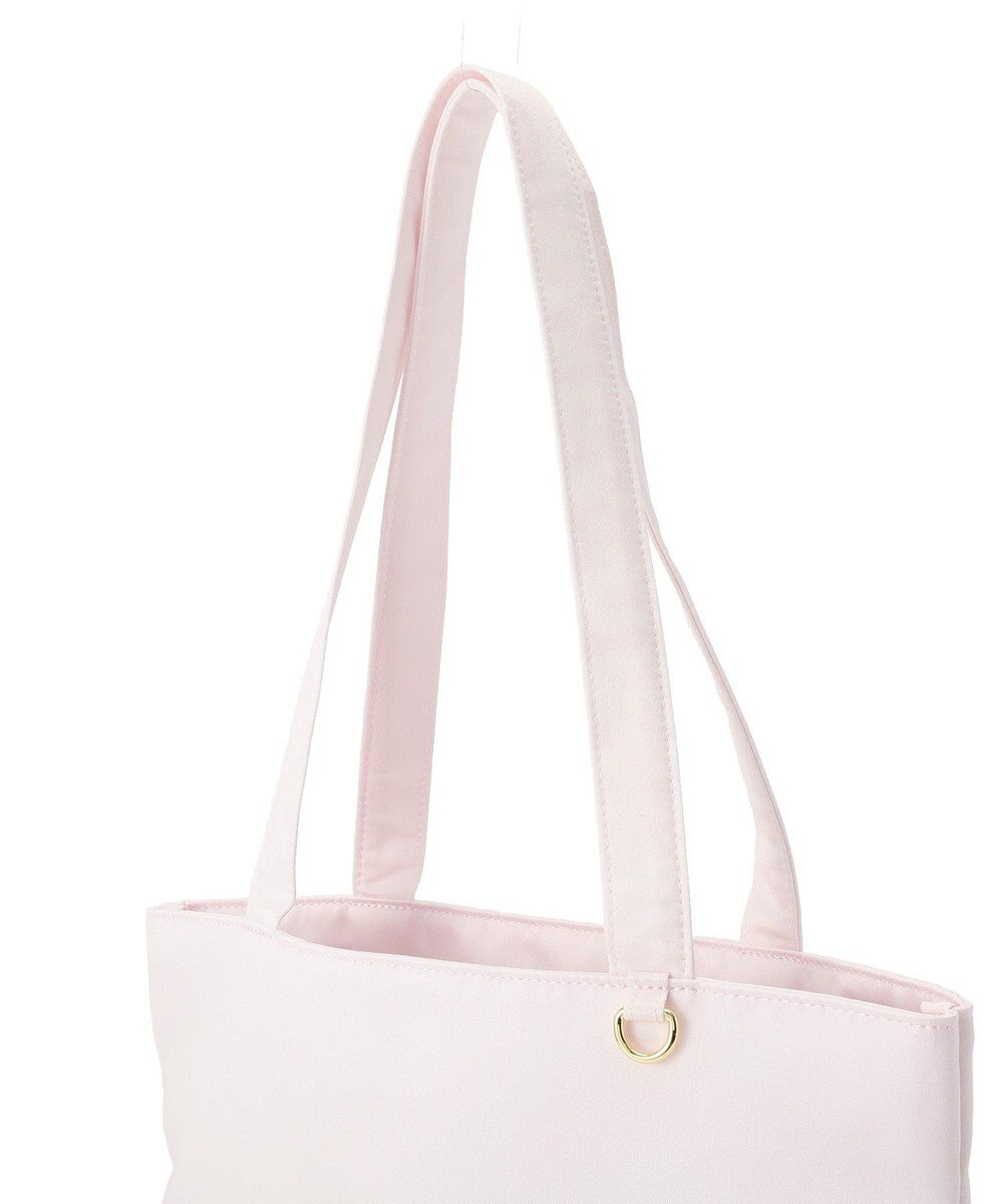 Maison de FLEUR サテンフロントフリルスクエアトートバッグ 