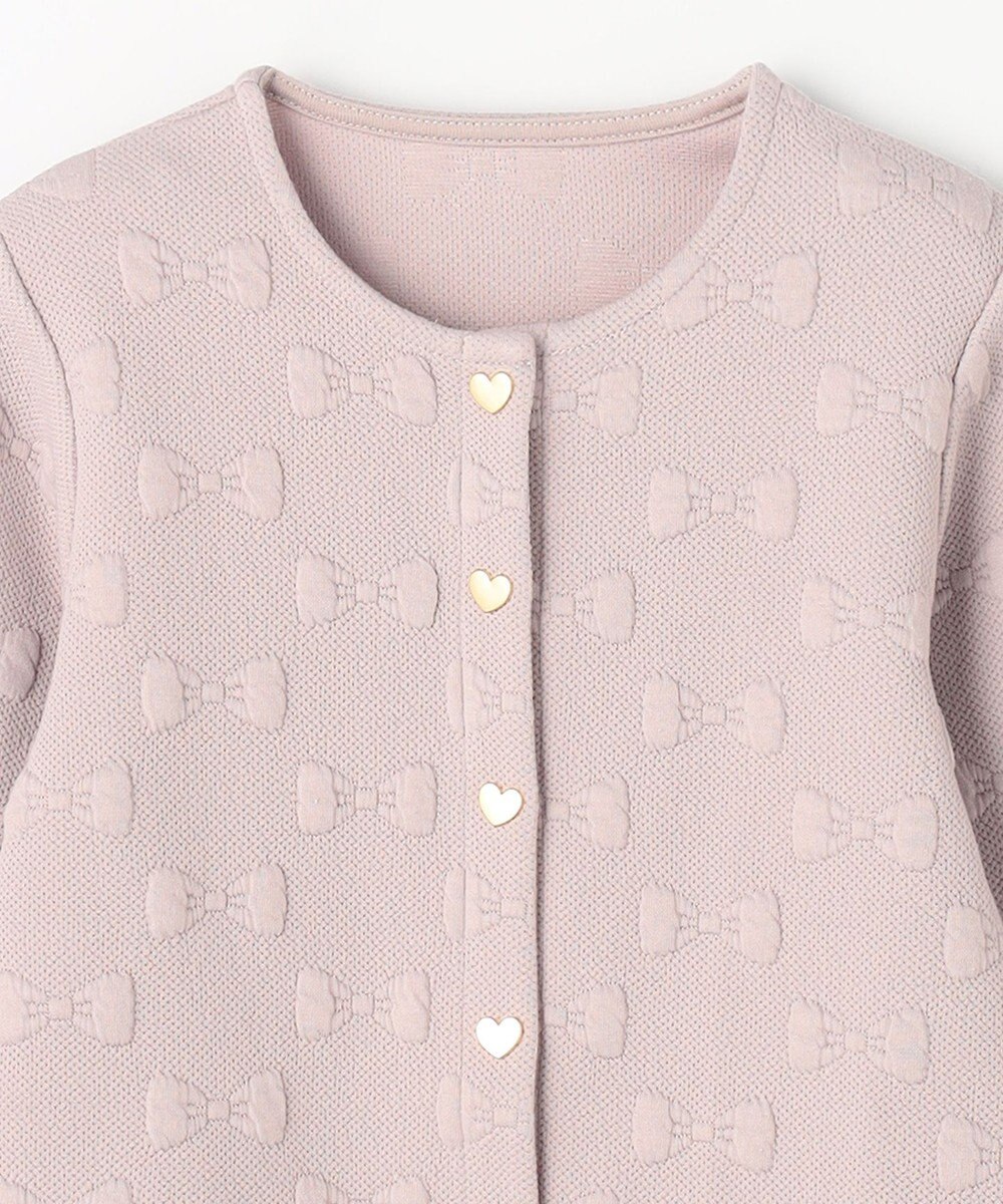 ANY KIDS リボン ジャガード カーディガン 