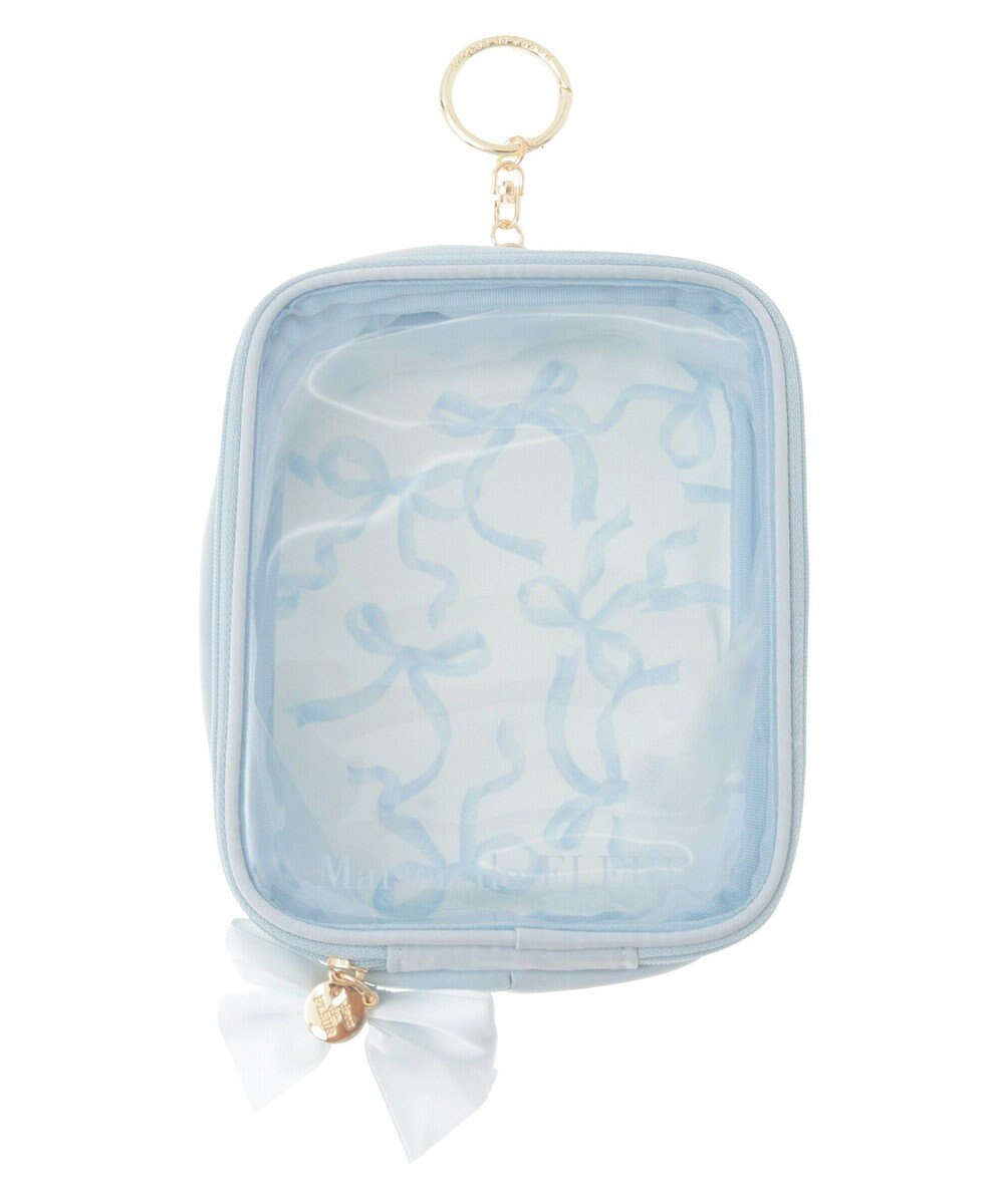 Maison de FLEUR リボンプリントクリアポーチ 