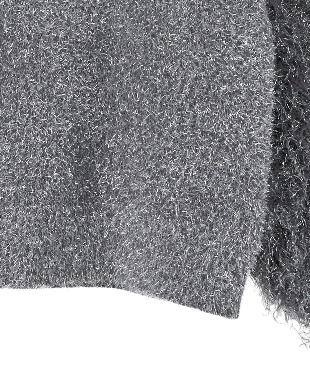 Green Parks ・ｆｕｒｒｙ　ｒａｔｅ　ラメフェザー袖フリンジニット 