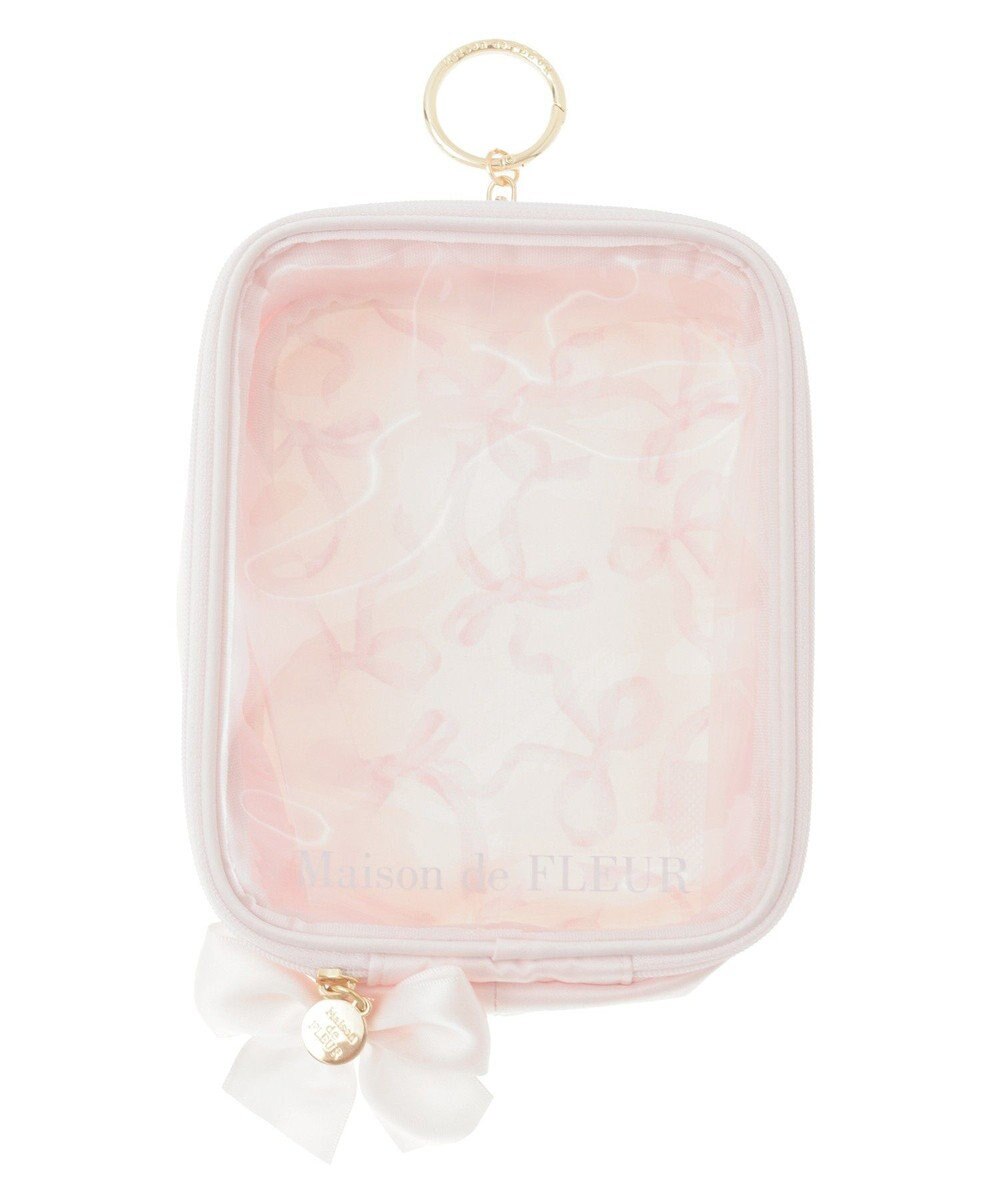 Maison de FLEUR リボンプリントクリアポーチ 
