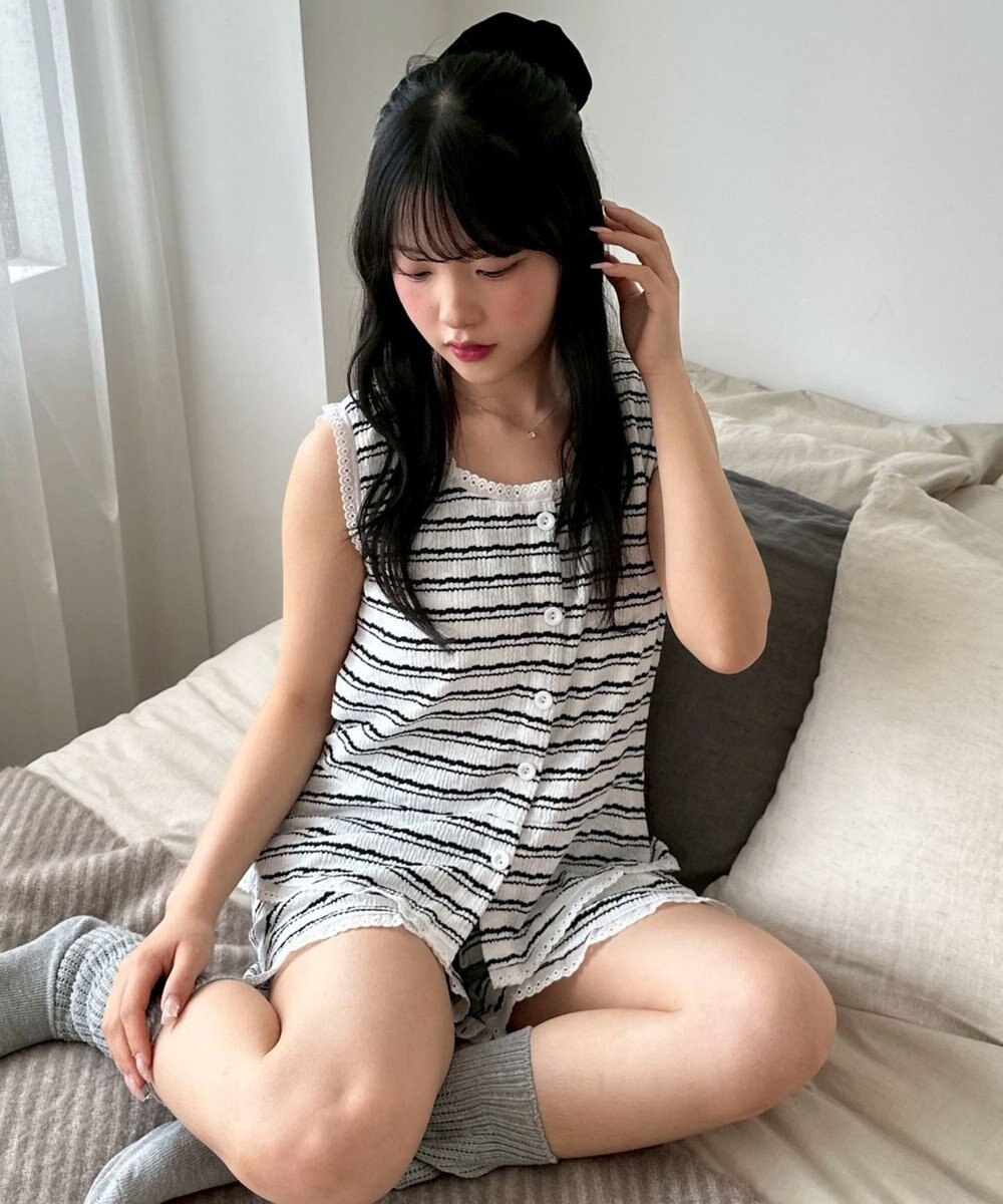 WEGO ノースリーブボーダールームウェア 