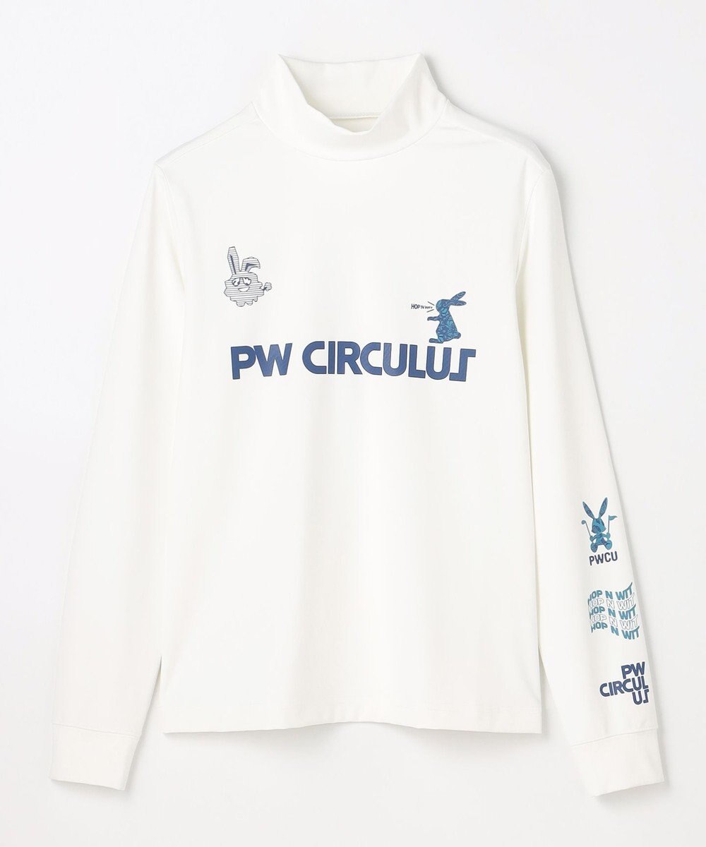 PW CIRCULUS 【吸水速乾 / UV遮蔽率99.5% UVカット / ストレッチ】【WOMEN】ラビットグラフィック ロングスリーブモックT ゴルフウェア レディース 