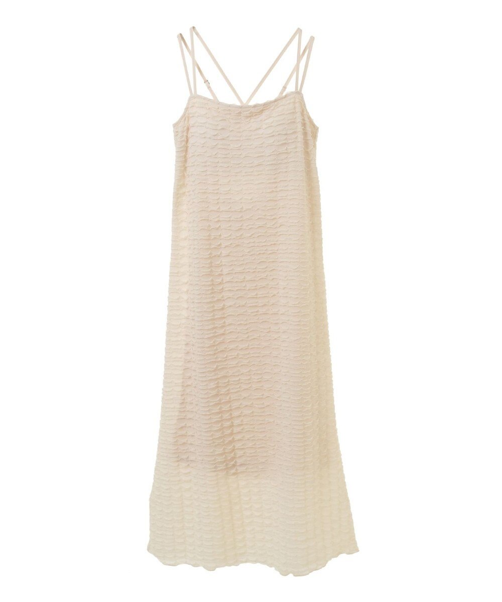 Green Parks カップ付きフリル生地キャミワンピース 