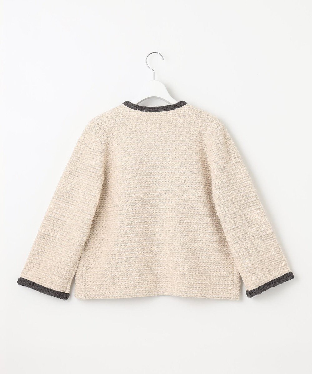 自由区 ツイードライクニット カーディガン 