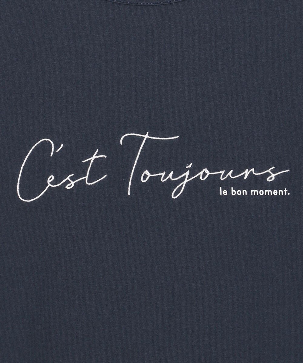 ANY SIS 【美人百花6月号掲載】フレンチスリーブロゴ Tシャツ 