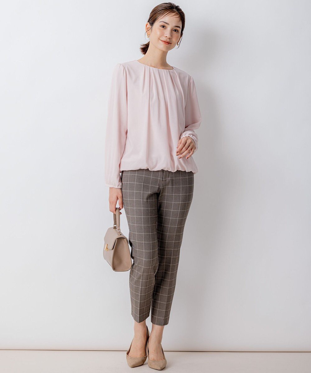 組曲 L 【洗える・WEB限定】2WAYウォームストレッチ テーパードパンツ 