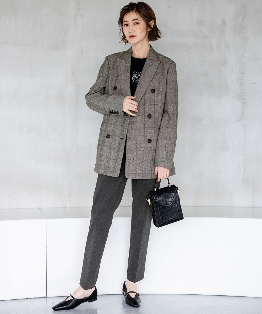 23区 L 【撥水加工/洗える】ドライ2WAYストレッチ テーパード パンツ 