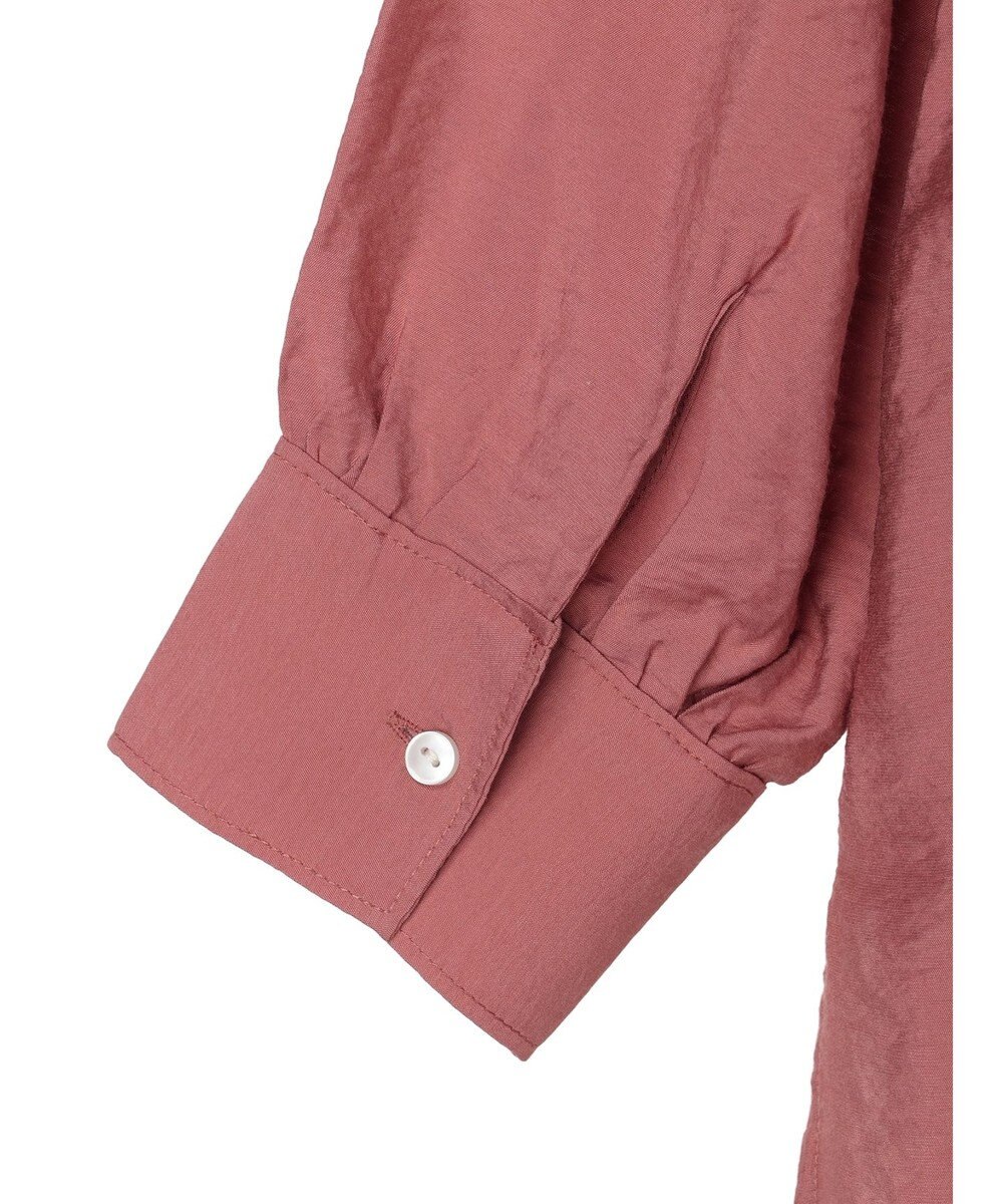 Green Parks バンドカラーポケット付きシアーシャツ 