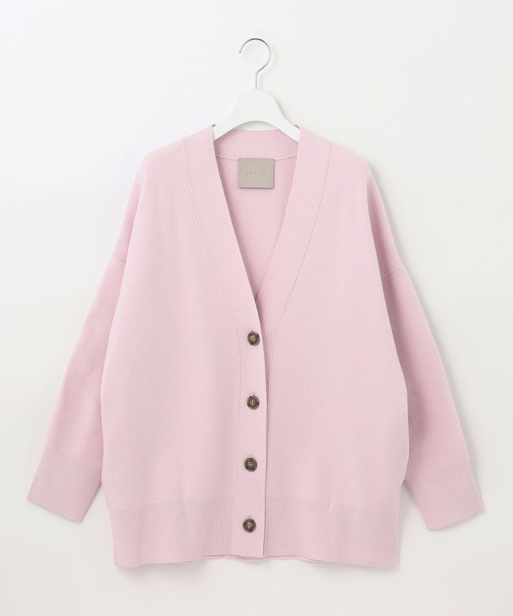 UNFILO 【軽量】コットンミックスニット カーディガン 
