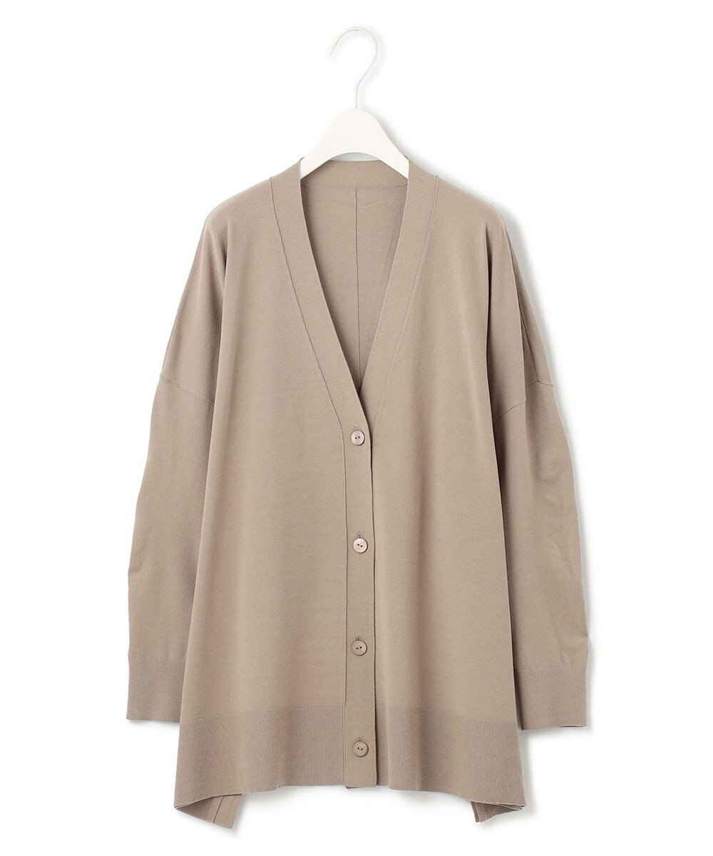 ICB 【洗える】ヴィスコースワイド Vネックカーディガン 