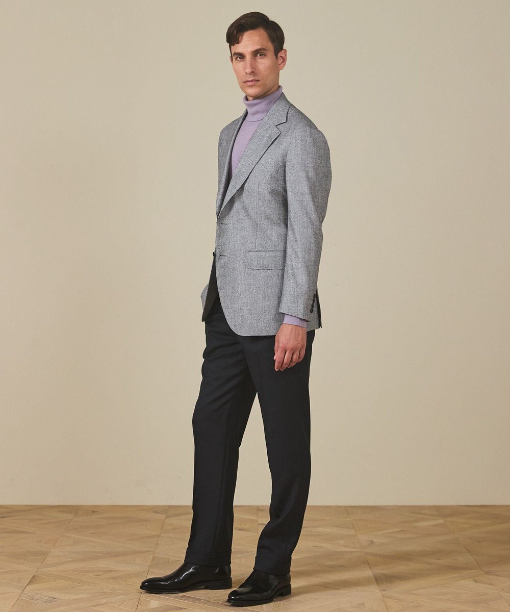 GOTAIRIKU 【CANONICO/カノニコ】サキソニーウールコットンブレンド ジャケット_グレー千鳥柄 