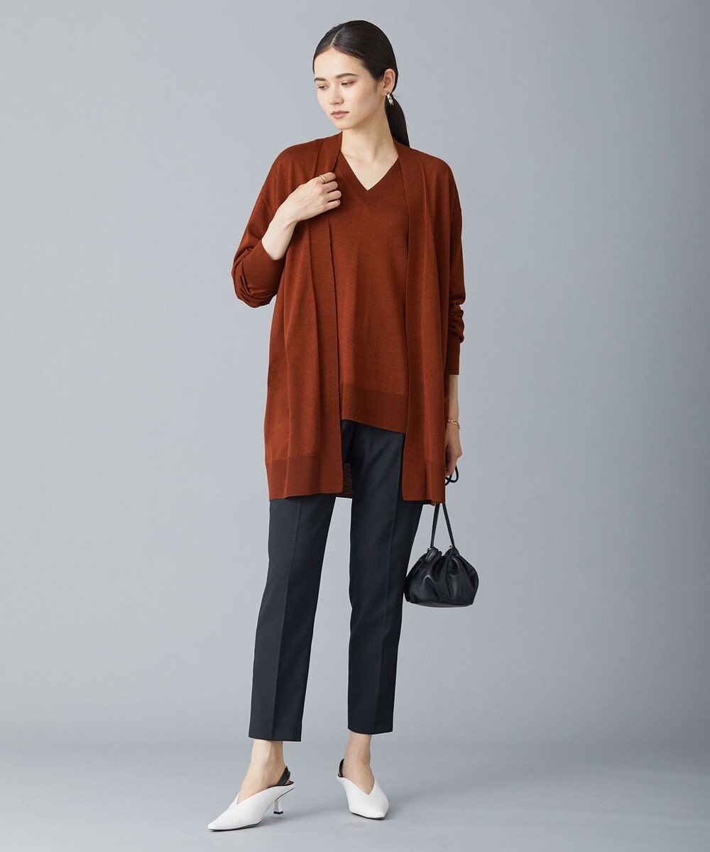 ICB 【洗える】 コンパクトウール カーディガン 