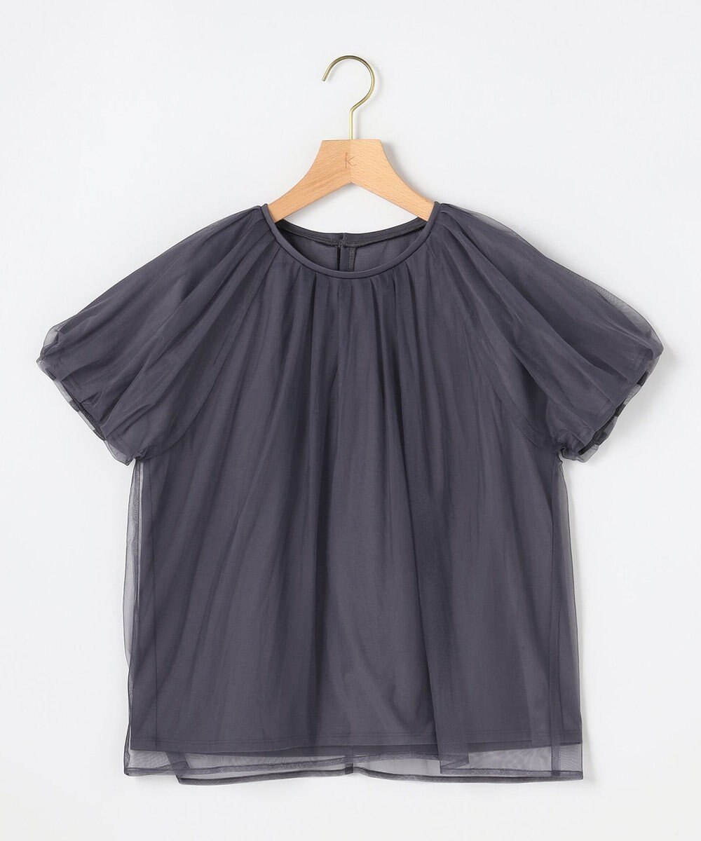 組曲 【先行予約】コットンポンチ チュールレイヤード カットソー 