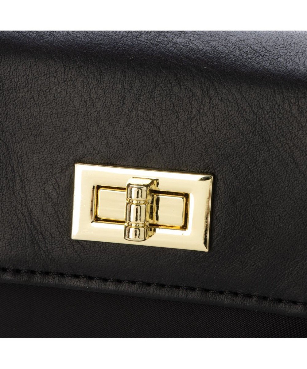 UNBILLION VERYコラボ ペルケ perche / 牛革フラップナイロンショルダーバッグ 