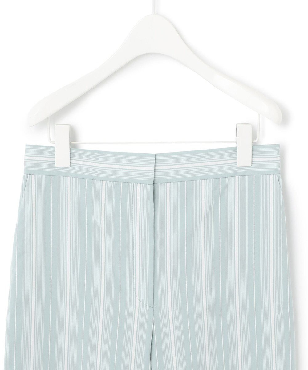 ICB 【洗える】 コットンナイロンドビーストライプ ワイドストレートパンツ 