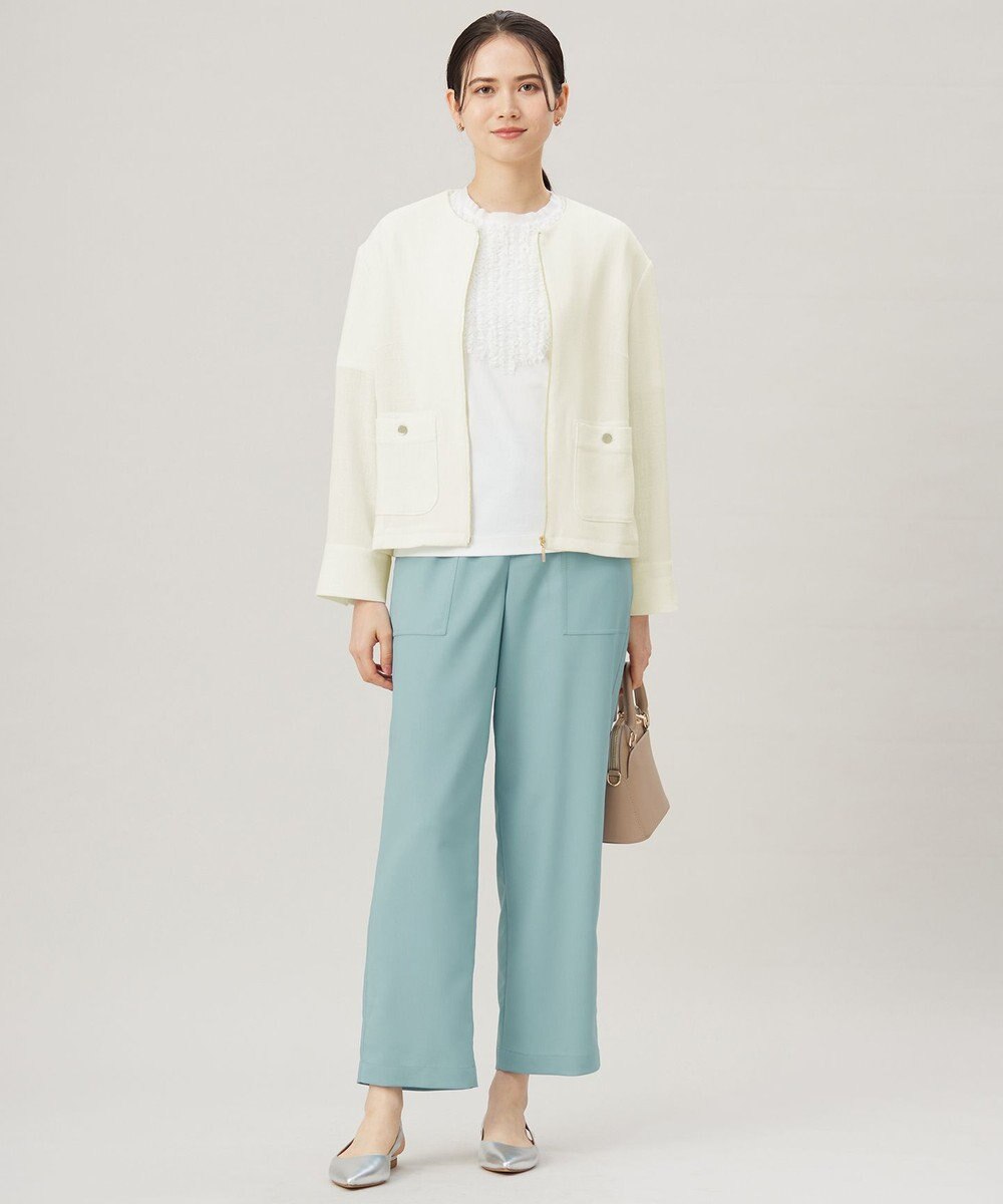 自由区 L 【洗える】ストレッチライトツイルベイカー パンツ 