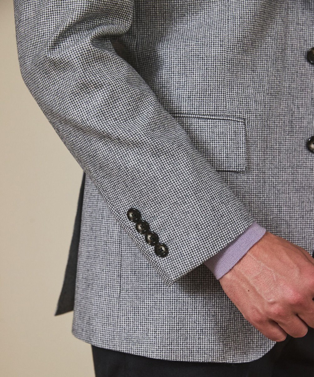 GOTAIRIKU 【CANONICO/カノニコ】サキソニーウールコットンブレンド ジャケット_グレー千鳥柄 