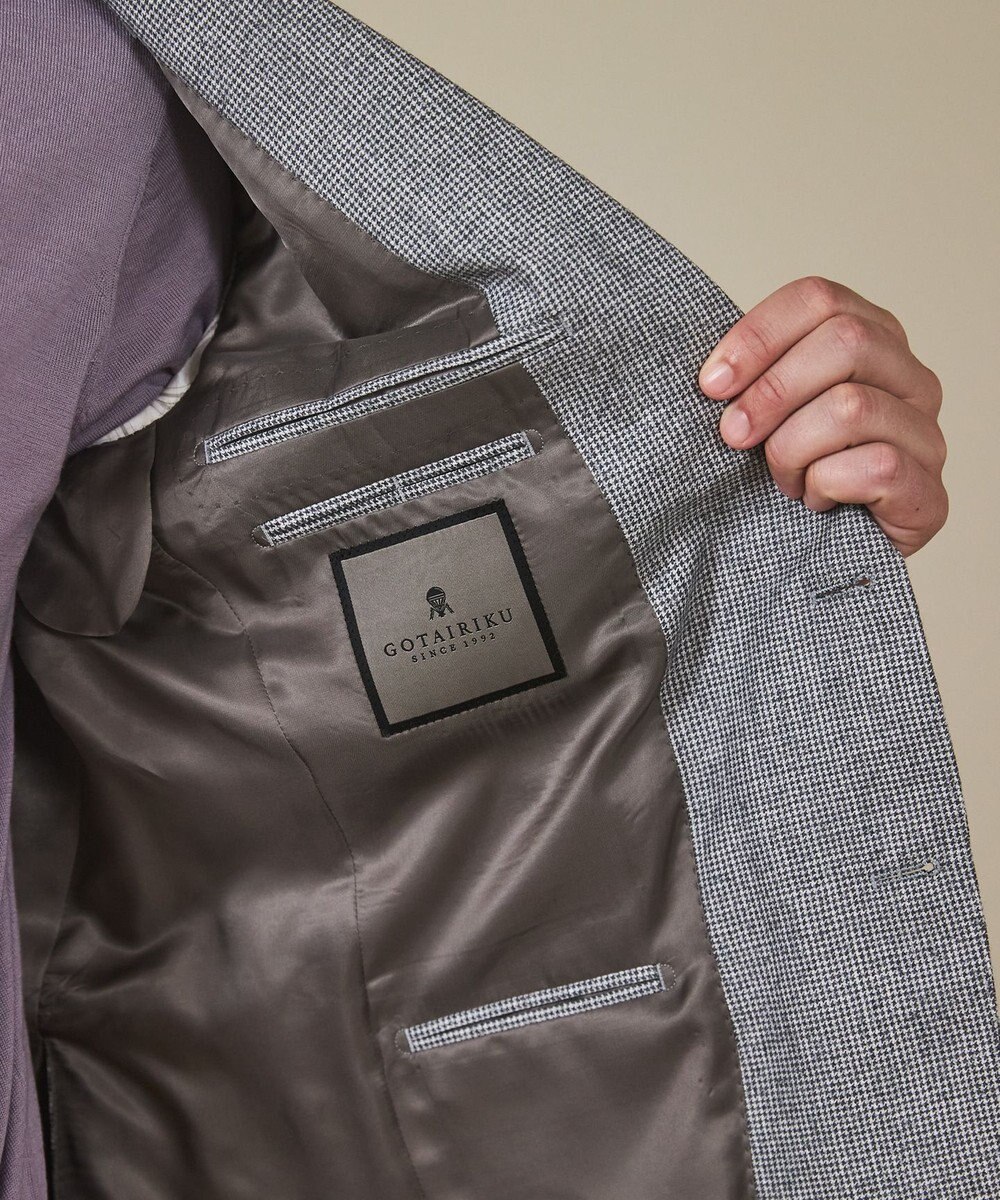 GOTAIRIKU 【CANONICO/カノニコ】サキソニーウールコットンブレンド ジャケット_グレー千鳥柄 