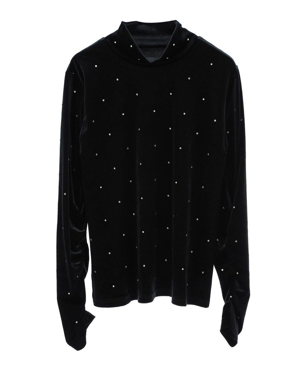 Green Parks ラインストーンハイネックトップス 