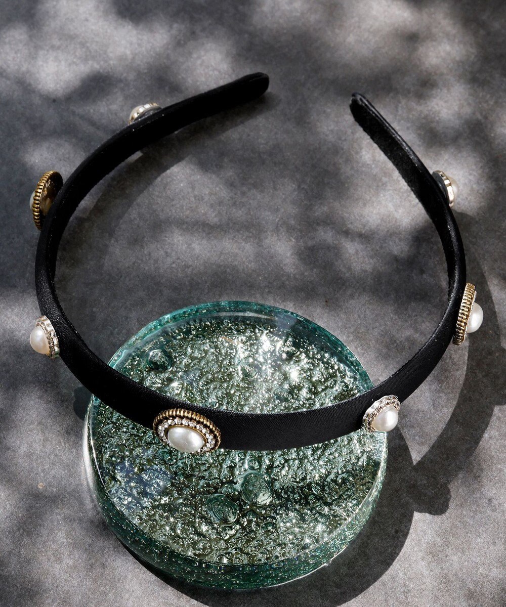 Tiaclasse ビジュー付きカチューシャ 