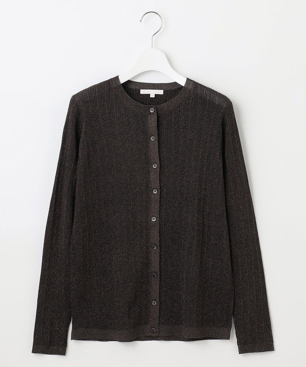 自由区 L 【カタログ掲載・アンサンブル対応・洗える】グリッターリブ カーディガン 