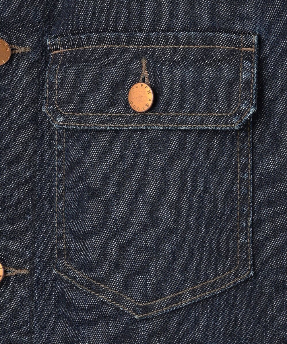 JOSEPH ABBOUD 【軽量/ストレッチ/JAPANファブリック/きれいめ】コーテッドストレッチデニム ジャケット 