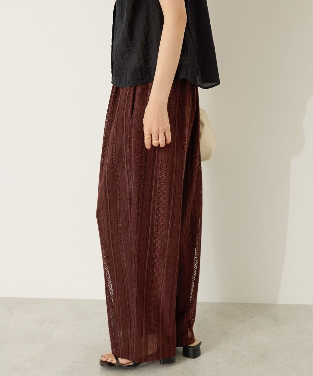 AMERICAN HOLIC 幾何学レースイージーパンツ 