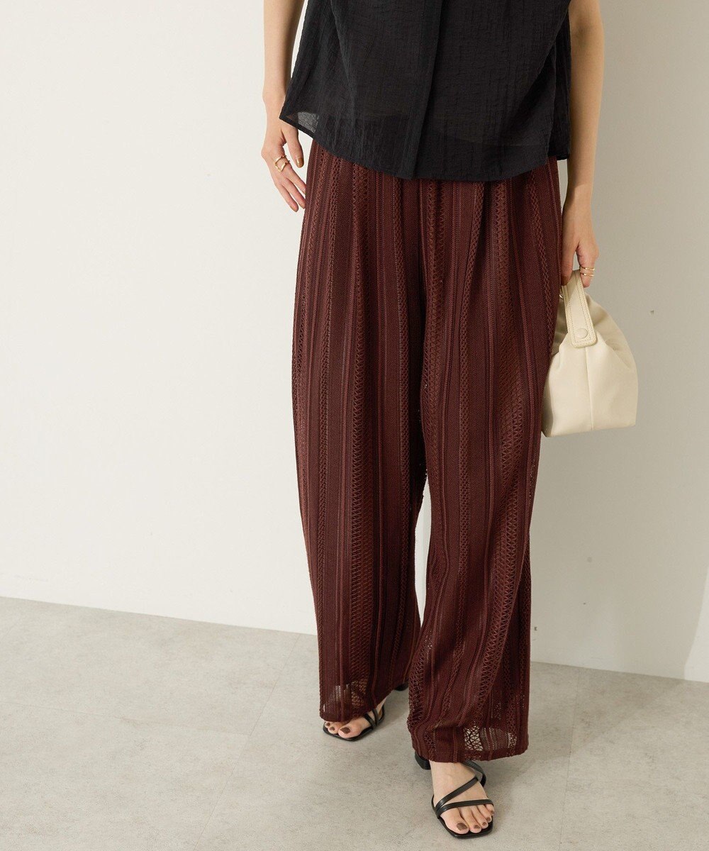 AMERICAN HOLIC 幾何学レースイージーパンツ 