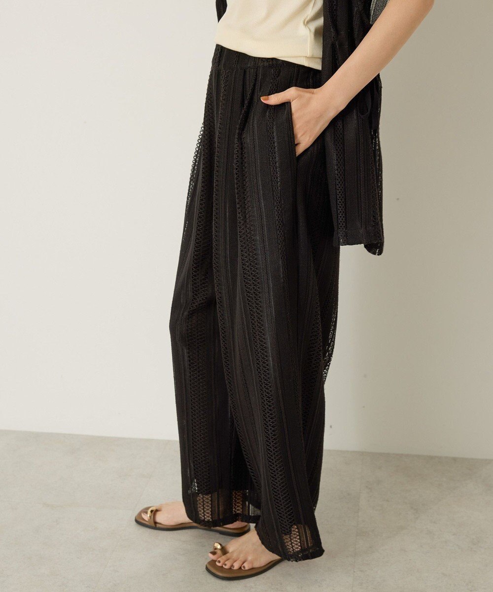 AMERICAN HOLIC 幾何学レースイージーパンツ 