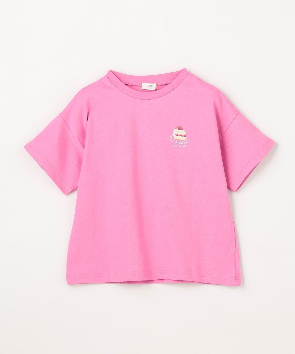 ANY KIDS 【綿100%】バックプリント オーバーサイズTシャツ 