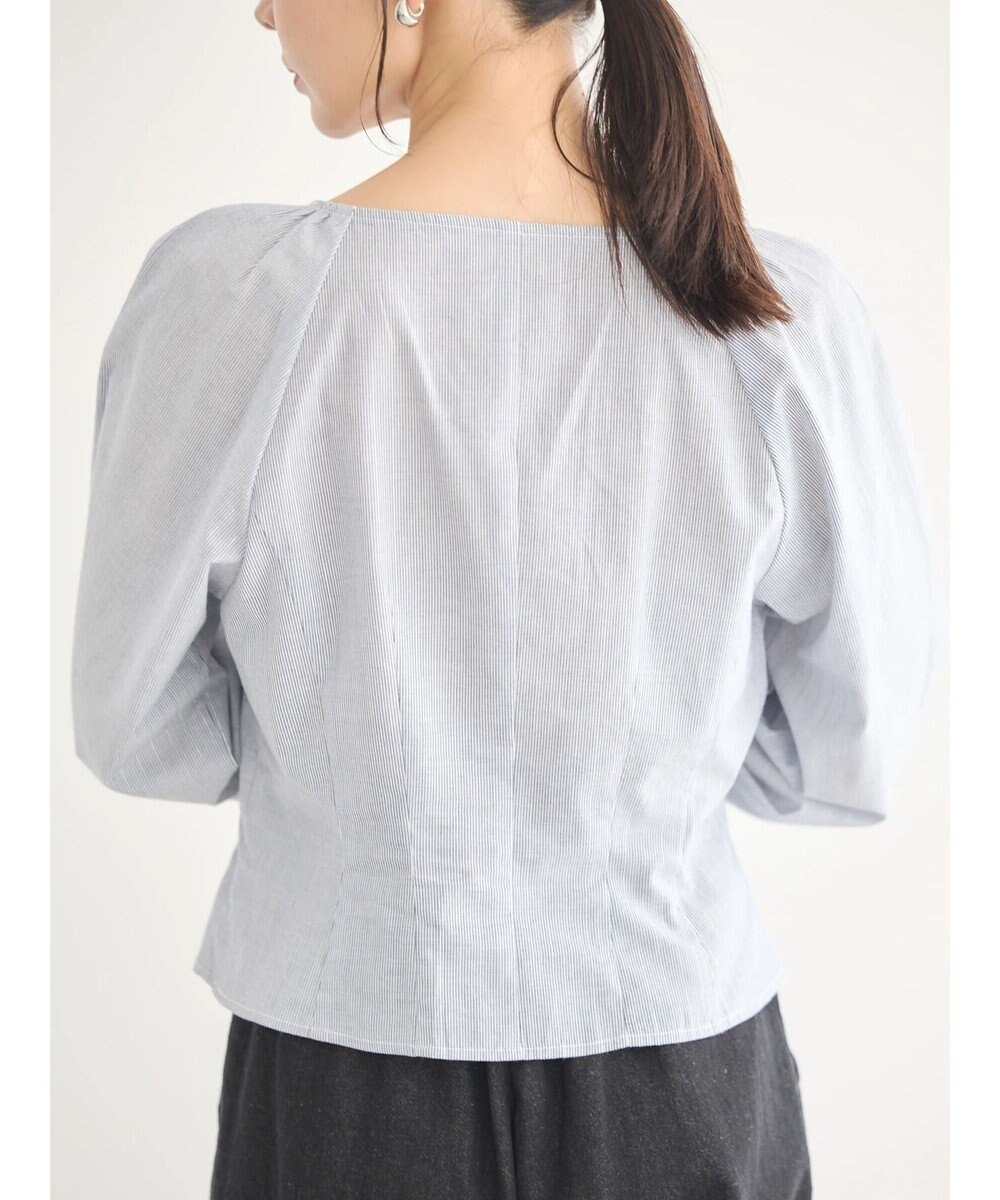 earth music&ecology フロントリボンブラウス 