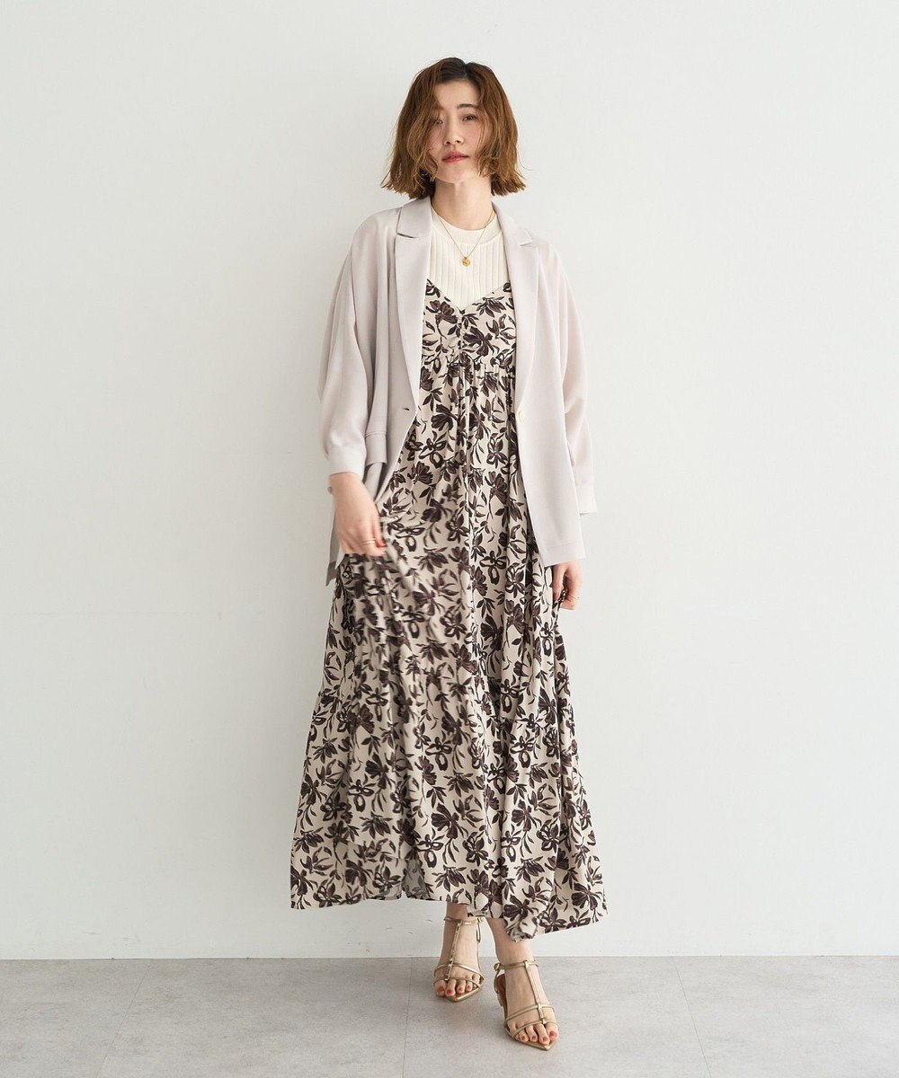 YECCA VECCA アートプリントキャミワンピース 