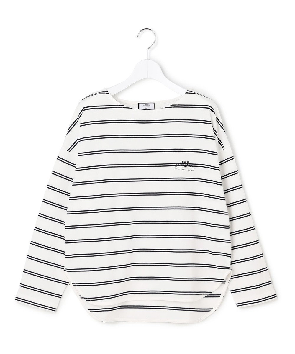 J.PRESS YORK STREET 【WOMEN】ボーダードルマンスリーブ バスクシャツ 