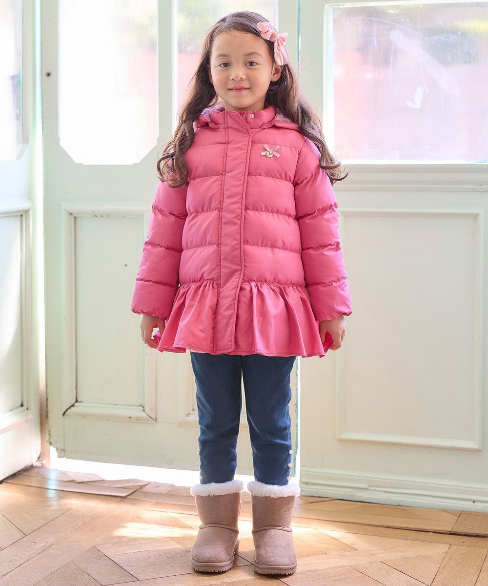 ANY KIDS 【洗濯機OK】中綿 リボン コート 