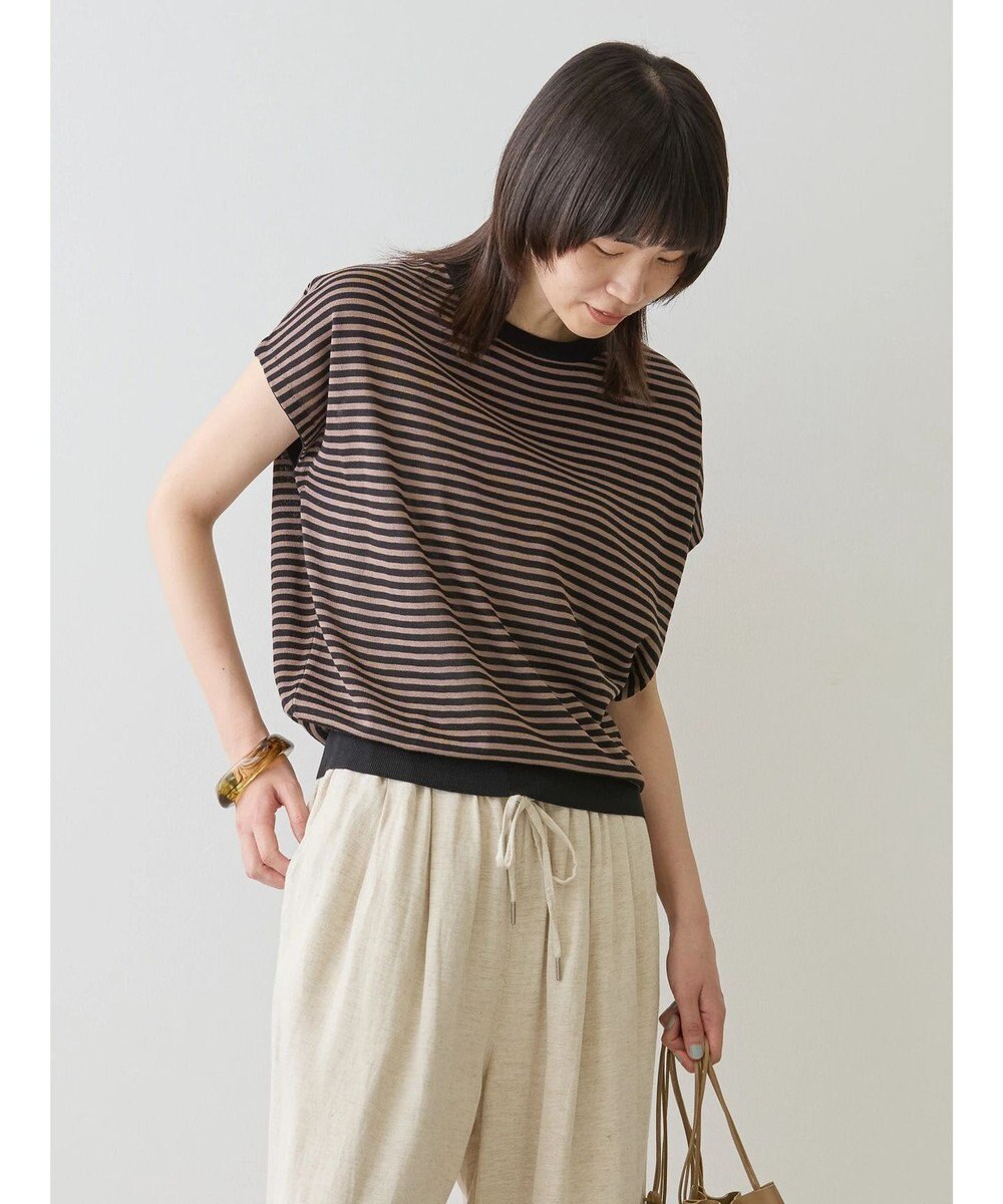 AMERICAN HOLIC 接触冷感フレンチスリーブニットプルオーバー 